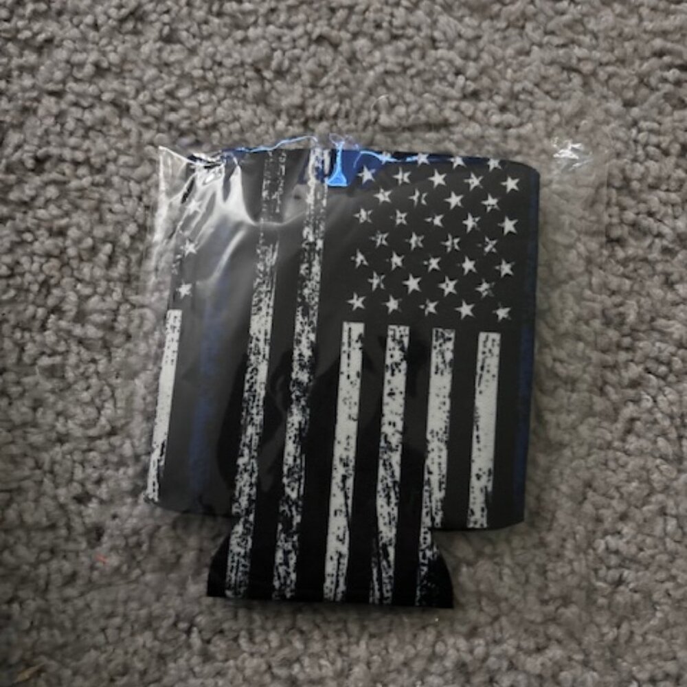 Blue Line American Flag Can Koozie - NWT (1 for $6 or 2/$10)